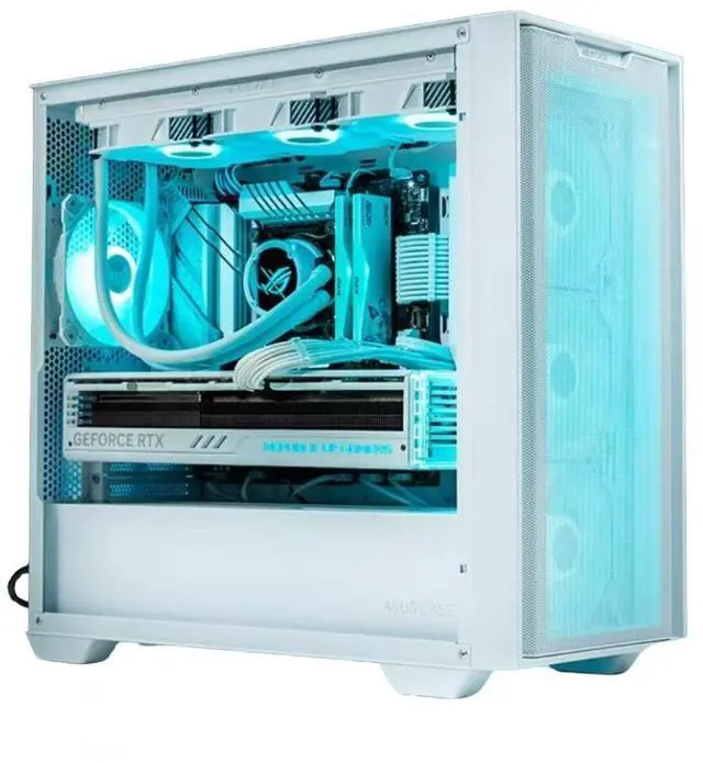 Alt view image 5 of 6 - ASUS A21 Mid-Tower Case, supports M-ATX and Mini-ITX motherboards, supports rear-mounted motherboards, supports 360mm or 280mm radiators, tempered glass side panel, Light & Shadow White