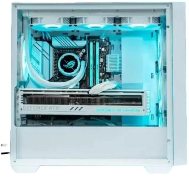 Alt view image 6 of 6 - ASUS A21 Mid-Tower Case, supports M-ATX and Mini-ITX motherboards, supports rear-mounted motherboards, supports 360mm or 280mm radiators, tempered glass side panel, Light & Shadow White