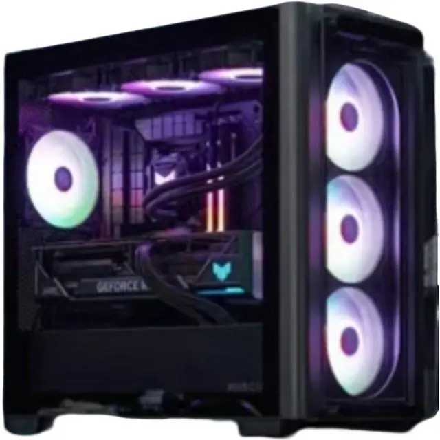 Alt view image 2 of 6 - ASUS A23 Light & Shadow Single-Sided Transparent Case, M-ATX, supports MINI-ITX motherboards, floating glass front panel, supports rear-mounted motherboards, high-efficiency cooling, Shadow Black