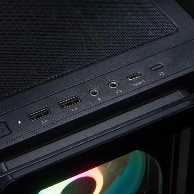 Alt view image 6 of 6 - ASUS A23 Light & Shadow Single-Sided Transparent Case, M-ATX, supports MINI-ITX motherboards, floating glass front panel, supports rear-mounted motherboards, high-efficiency cooling, Shadow Black
