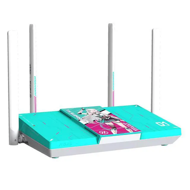 Alt view image 3 of 7 - ASUS RT-BE57 TX GAMING 2 Hatsune Miku Gaming Router, AiMesh, Featuring 4K-QAM and MLO dual-band aggregation, one 2.5G port, three 1G ports, Parental Controls, IoT Network, Kids Network