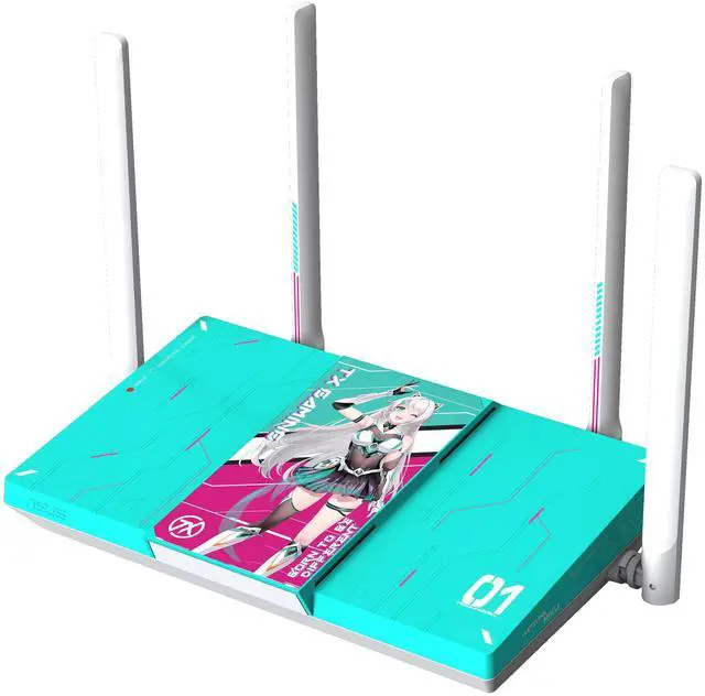 Main image of ASUS RT-BE57 TX GAMING 2 Hatsune Miku Gaming Router, AiMesh, Featuring 4K-QAM and MLO dual-band aggregation, one 2.5G port, three 1G ports, Parental Controls, IoT Network, Kids Network