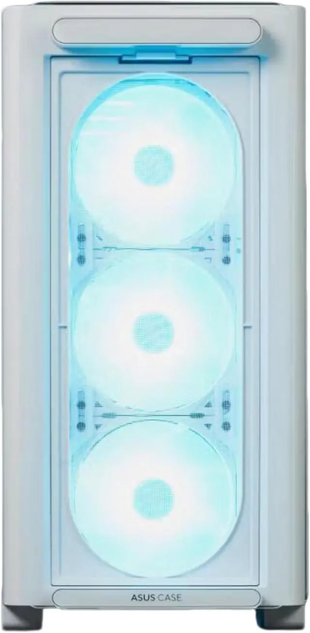 Alt view image 4 of 6 - ASUS A23 Light & Shadow Single-Sided Transparent Case, M-ATX, supports MINI-ITX motherboards, floating glass front panel, supports rear-mounted motherboards, high-efficiency cooling, white