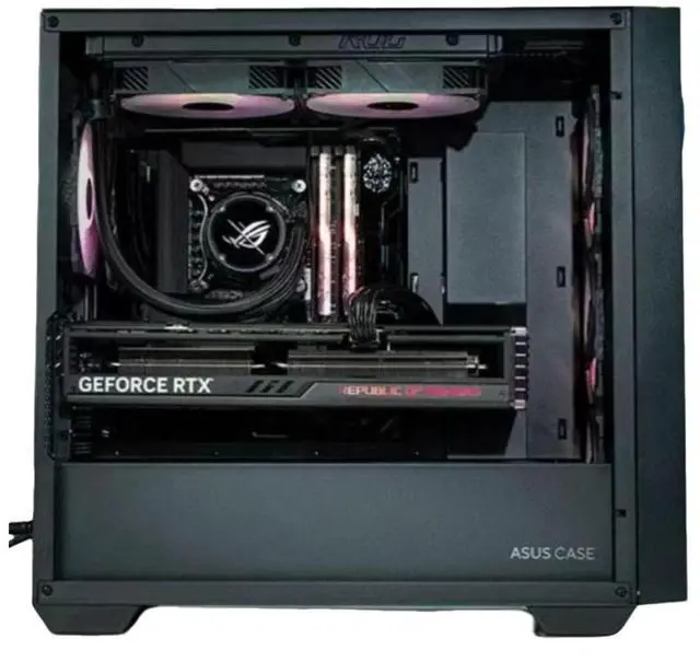 Alt view image 3 of 7 - ASUS A23 Light and Shadow Insight Edition Case, supports Micro-ATX and Mini-ITX motherboards, 360mm radiator, powerful cooling performance, front audio and high-speed USB ports, black