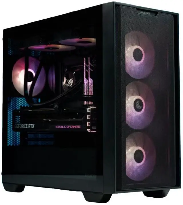 Alt view image 5 of 7 - ASUS A23 Light and Shadow Insight Edition Case, supports Micro-ATX and Mini-ITX motherboards, 360mm radiator, powerful cooling performance, front audio and high-speed USB ports, black