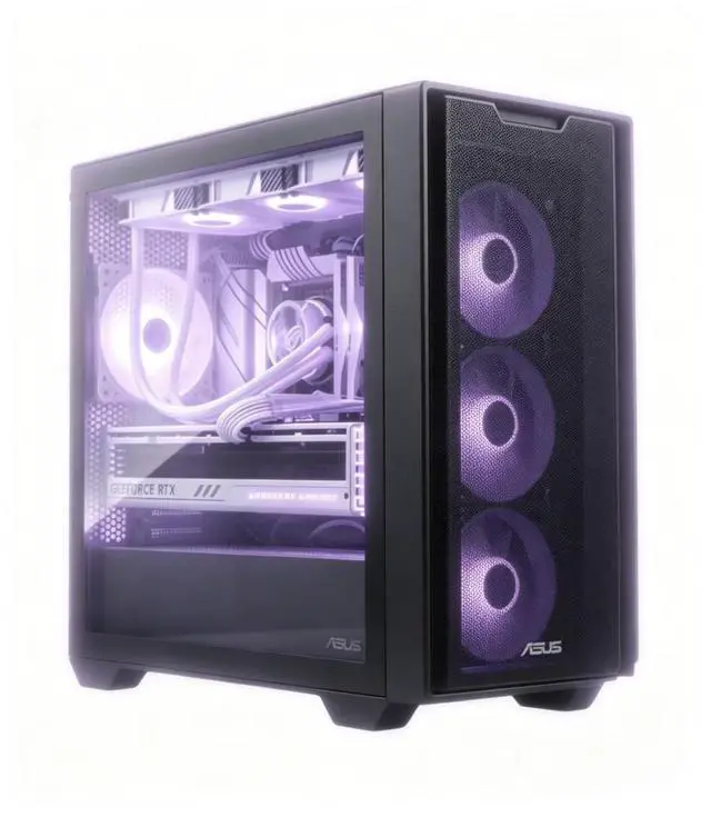 Alt view image 7 of 7 - ASUS A23 Light and Shadow Insight Edition Case, supports Micro-ATX and Mini-ITX motherboards, 360mm radiator, powerful cooling performance, front audio and high-speed USB ports, black