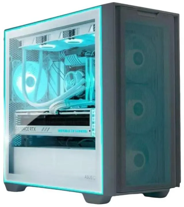 Alt view image 6 of 7 - ASUS A23 Light and Shadow Insight Edition Case, supports Micro-ATX and Mini-ITX motherboards, 360mm radiator, powerful cooling performance, front audio and high-speed USB ports, white