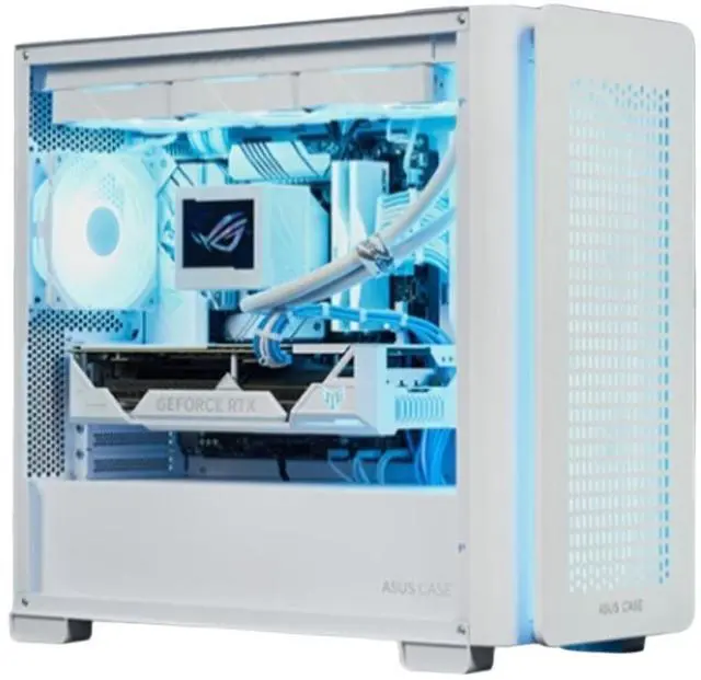 Alt view image 5 of 7 - ASUS A23 Light and Shadow Insight Edition Case, supports Micro-ATX and Mini-ITX motherboards, 360mm radiator, powerful cooling performance, front audio and high-speed USB ports, white