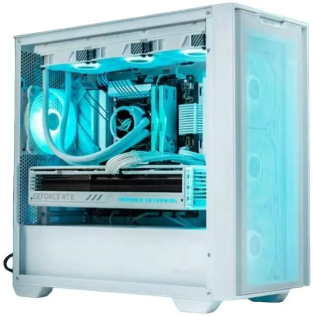 Alt view image 7 of 7 - ASUS A23 Light and Shadow Insight Edition Case, supports Micro-ATX and Mini-ITX motherboards, 360mm radiator, powerful cooling performance, front audio and high-speed USB ports, white