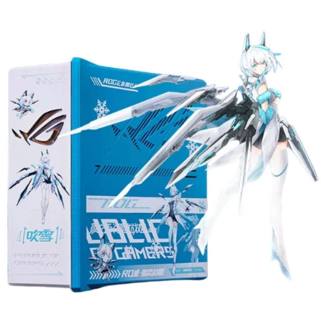 Alt view image 7 of 7 - ASUS ROG Strix GS-BE7200 Snow Warrior Gaming Router, UV Printing, Yuki Onna Custom Edition, 7200 Mbps, WiFi7, 4K-QAM, Dual-Band Wireless, MediaTek Filogic AI, AURA RGB,9×2.5G Ports, AiProtection