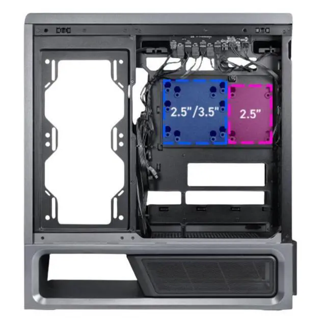 Alt view image 4 of 6 - MSI MPG VIXTA 300L PZ MidTower Ocean View PC Case, Supports Regular ATX, MicroATX, MiniITX & BackConnect ATX / MicroATX Motherboards, Curved Tempered Glass, BackConnect Motherboard Compatible