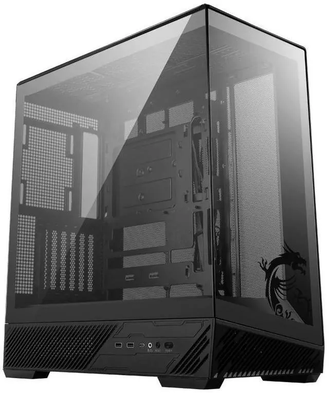 Main image of MSI MAG PANO 131L PZ MidTower ATX PC Case, Regular & BackConnect ATX/MicroATX MiniITX Support, Vertical GPU Mount, Front TypeC, Tempered Glass Panel, 360mm AIO Support, Rotatable GPU Bracket