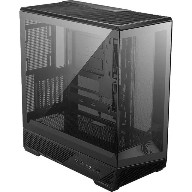 Alt view image 2 of 5 - MSI MAG PANO 131L PZ MidTower ATX PC Case, Regular & BackConnect ATX/MicroATX MiniITX Support, Vertical GPU Mount, Front TypeC, Tempered Glass Panel, 360mm AIO Support, Rotatable GPU Bracket
