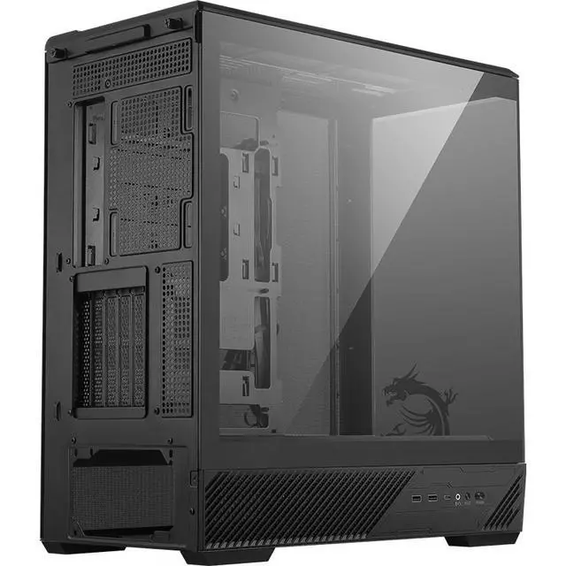 Alt view image 3 of 5 - MSI MAG PANO 131L PZ MidTower ATX PC Case, Regular & BackConnect ATX/MicroATX MiniITX Support, Vertical GPU Mount, Front TypeC, Tempered Glass Panel, 360mm AIO Support, Rotatable GPU Bracket