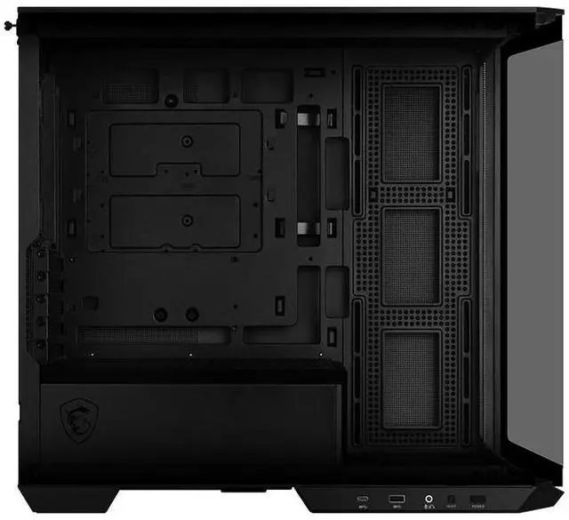 Alt view image 2 of 6 - MSI MAG PANO M100L PZ Black MicroATX Tower PC Case, MATX(BackConnect) & MiniITX Supported, 360mm AIO Support, 270° PillarFree Ocean View Side Panel, EasyInstall GPU Bracket, Front TypeC
