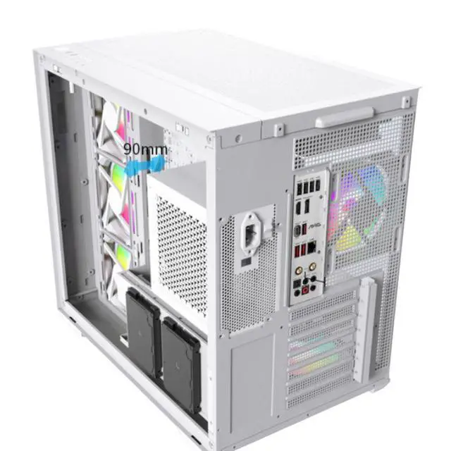 Alt view image 5 of 7 - MSI PAG PANO 100L PZ WHITE MidTower Ocean View PC Case, ATX Supported, 270° PillarFree Panel, 360mm AIO Support, BackConnect MB Compatible, LeftRight Compartment, RTX 5090 Compatible, 10 Fan Mount
