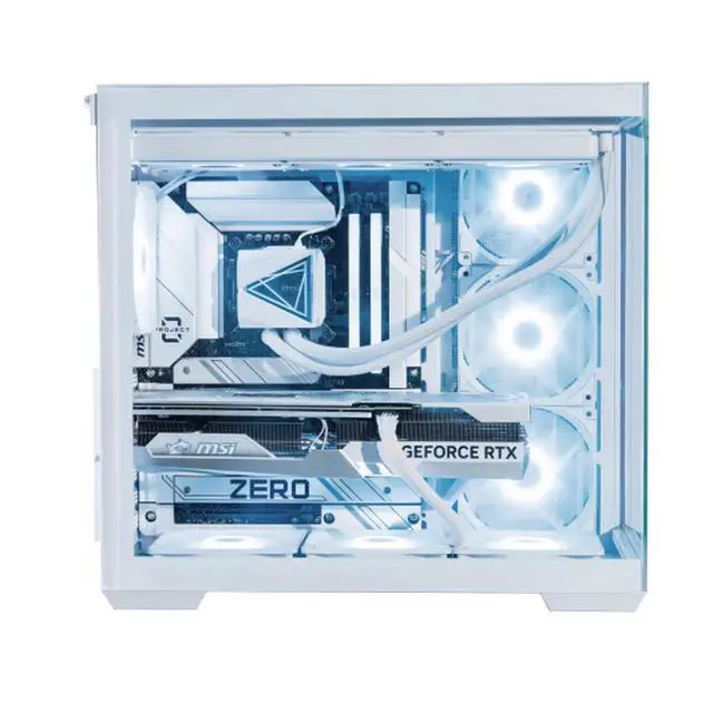 Alt view image 3 of 7 - MSI PAG PANO 100L PZ WHITE MidTower Ocean View PC Case, ATX Supported, 270° PillarFree Panel, 360mm AIO Support, BackConnect MB Compatible, LeftRight Compartment, RTX 5090 Compatible, 10 Fan Mount