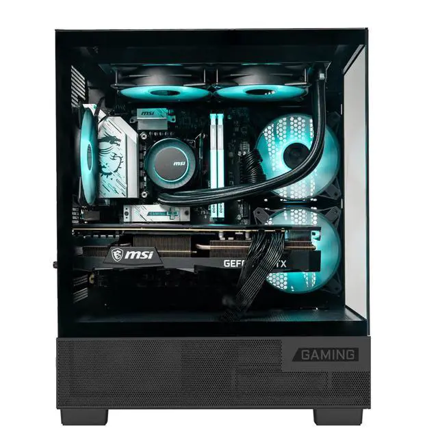 Alt view image 3 of 6 - MSI PAG PANO M110L Black Small Form Factor Gaming PC Case, Supports MiniITX Motherboard, Tempered Glass Side Panel, Ocean View Design, 270° PillarFree Side Panel, 240mm AIO Cooler , 7 Fan Mounts