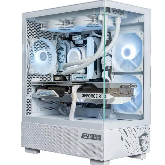 Main image of MSI PAG PANO M110L WHITE Small Form Factor Gaming PC Case, Supports MicroATX & MiniITX Motherboards, Tempered Glass Side Panel, Ocean View Design, 240mm AIO Cooler Support, 7 Fan Mounts