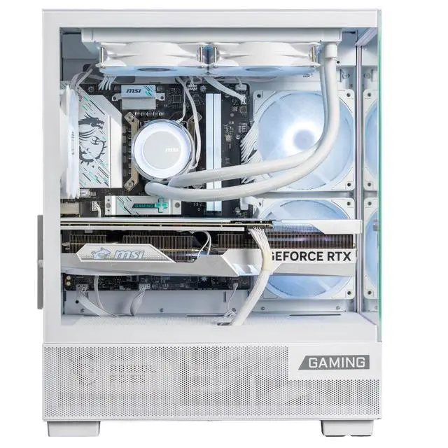 Alt view image 2 of 6 - MSI PAG PANO M110L WHITE Small Form Factor Gaming PC Case, Supports MicroATX & MiniITX Motherboards, Tempered Glass Side Panel, Ocean View Design, 240mm AIO Cooler Support, 7 Fan Mounts