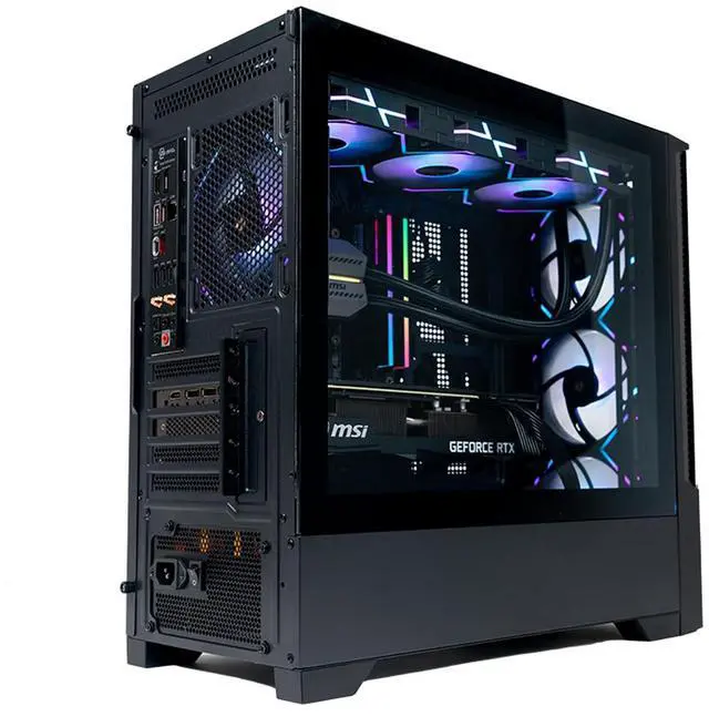 Alt view image 2 of 7 - MSI PAG FORGE M100L SFF PC Case, Tempered Glass Side, MicroATX/MiniITX Support, 360mm AIO Support, Optimized Airflow, Magnetic Dust Filter, 12 Fan Mounts