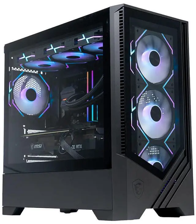 Main image of MSI PAG FORGE M100L SFF PC Case, Tempered Glass Side, MicroATX/MiniITX Support, 360mm AIO Support, Optimized Airflow, Magnetic Dust Filter, 12 Fan Mounts
