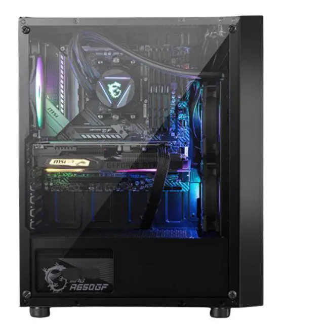 Alt view image 5 of 7 - MSI PAG SHIELD 200L MidTower PC Case, Tempered Glass Side, ATX/MicroATX/MiniITX Support, Optimized Airflow, Magnetic Dust Filter, ATX PSU Support, Long GPU Compatible