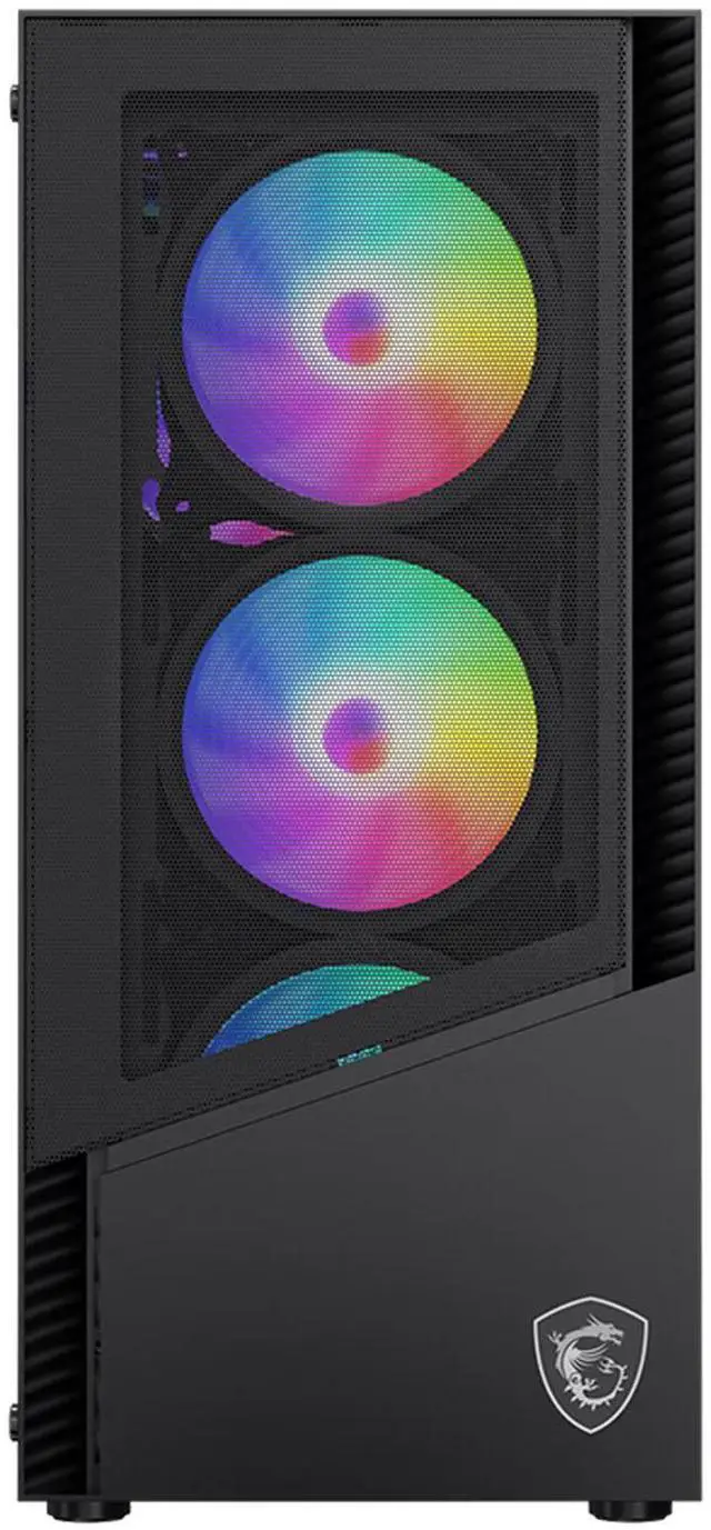 Alt view image 4 of 7 - MSI PAG SHIELD 200L MidTower PC Case, Tempered Glass Side, ATX/MicroATX/MiniITX Support, Optimized Airflow, Magnetic Dust Filter, ATX PSU Support, Long GPU Compatible