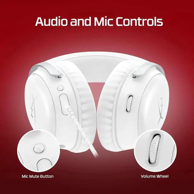 Alt view image 5 of 6 - HyperX Cloud III Wired Gaming Headset, PC, PS5, Xbox Series X|S, Angled 53mm Drivers, DTS Spatial Audio, Memory Foam, Durable Frame, Ultra-Clear 10mm Mic, USB-C, USB-A, 3.5mm White