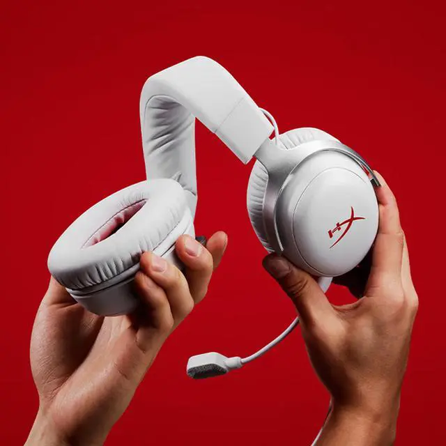Alt view image 3 of 6 - HyperX Cloud III Wired Gaming Headset, PC, PS5, Xbox Series X|S, Angled 53mm Drivers, DTS Spatial Audio, Memory Foam, Durable Frame, Ultra-Clear 10mm Mic, USB-C, USB-A, 3.5mm Gray
