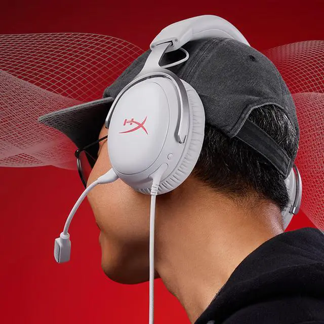Alt view image 6 of 6 - HyperX Cloud III Wired Gaming Headset, PC, PS5, Xbox Series X|S, Angled 53mm Drivers, DTS Spatial Audio, Memory Foam, Durable Frame, Ultra-Clear 10mm Mic, USB-C, USB-A, 3.5mm Gray
