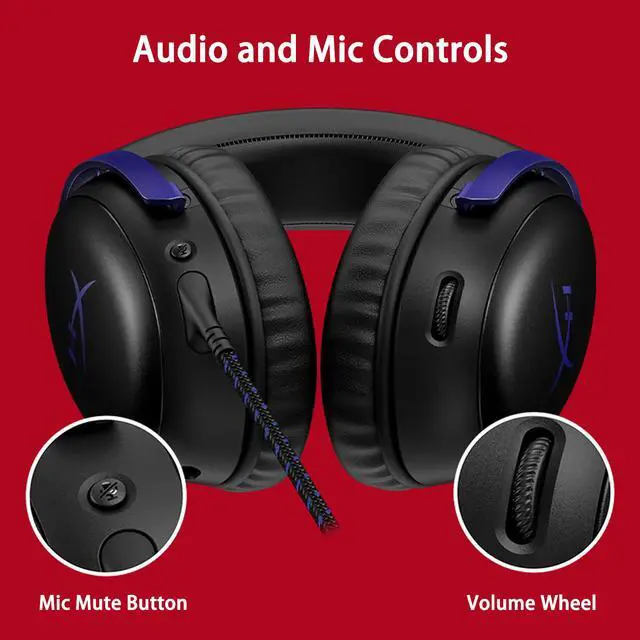 Alt view image 3 of 6 - HyperX Cloud III Wired Gaming Headset, PC, PS5, Xbox Series X|S, Angled 53mm Drivers, DTS Spatial Audio, Memory Foam, Durable Frame, Ultra-Clear 10mm Mic, USB-C, USB-A, 3.5mm Blue
