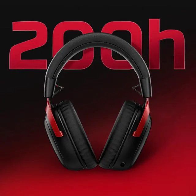 Alt view image 2 of 7 - HyperX Cloud III S Wireless Gaming Headset, 200-hour Battery Life, 2.4GHz Wireless/Bluetooth, 53mm Drivers, 10mm Detachable Microphone, Compatible with PC/PS5/PS4/Switch/Mac/Mobile Devices, Black Red