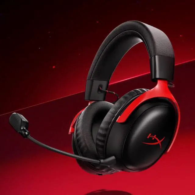 Alt view image 6 of 7 - HyperX Cloud III S Wireless Gaming Headset, 200-hour Battery Life, 2.4GHz Wireless/Bluetooth, 53mm Drivers, 10mm Detachable Microphone, Compatible with PC/PS5/PS4/Switch/Mac/Mobile Devices, Black Red