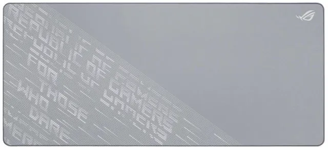 Main image of ASUS ROG Scabbard II Arctic Gray XXL Gaming Mouse Pad, 900 x 400 x 3mm, Military-Grade Nano Water-Oil-Dust Repellent Triple-Protection Coating, Non-Slip Rubber Base,Wear-Resistant Flat-Stitched Edges