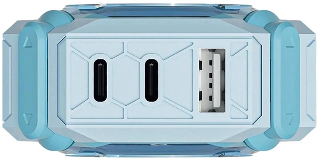 Alt view image 3 of 7 - SONGX Luo Tianyi 70W GaN Charger with 1m Type-C Cable, 3-Port Fast Charging (1xUSB, 2xType-C Ports), Compatible with iOS/Android/Windows/Handheld Consoles, Star Ring Lighting Surround, Mecha Charger