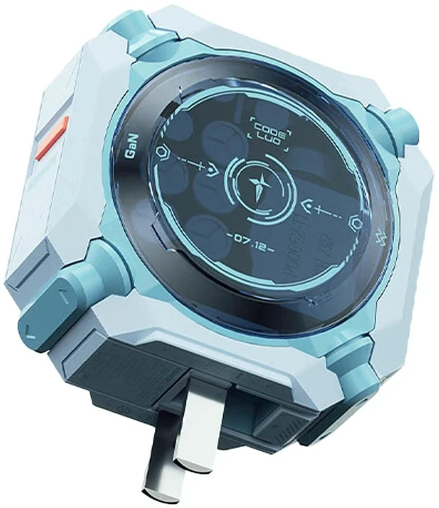 Main image of SONGX Luo Tianyi 70W GaN Charger with 1m Type-C Cable, 3-Port Fast Charging (1xUSB, 2xType-C Ports), Compatible with iOS/Android/Windows/Handheld Consoles, Star Ring Lighting Surround, Mecha Charger