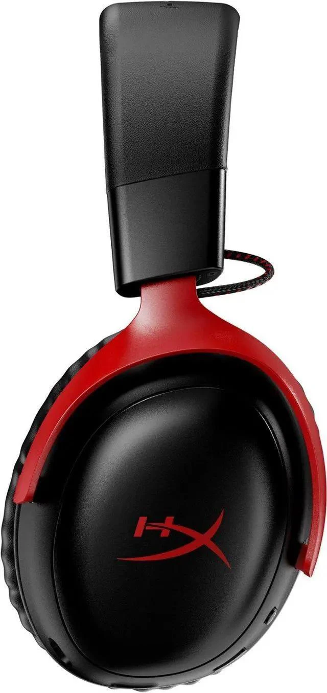 Alt view image 2 of 7 - HyperX Cloud III Wireless Gaming Headset for PC, PS5, PS4, up to 120-hour Battery, 2.4GHz Wireless, DTS Spatial Audio, 53mm Angled Drivers, Memory Foam, Durable Frame, 10mm Microphone, Black/red