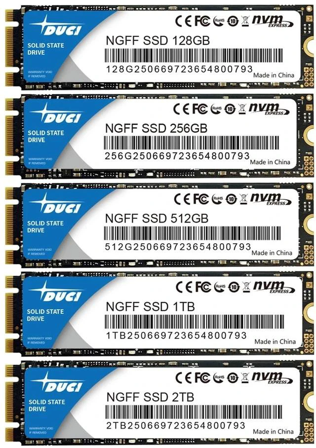 Alt view image 4 of 5 - DUCI universal internal SSD Solid State 128GB NGFF M.2, Notebook and PC laptop, SATA3.0 interface, Speeds Up to 512MB/s,for Gaming, Work