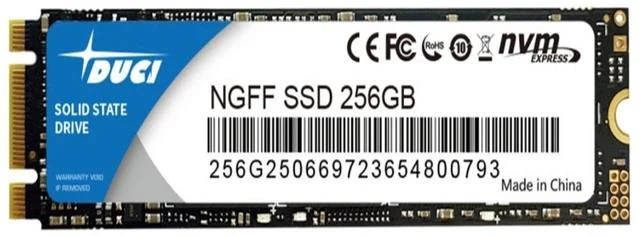 Main image of DUCI universal internal SSD Solid State 256GB NGFF M.2, Notebook and PC laptop, SATA3.0 interface, Speeds Up to 504MB/s,for Gaming, Work