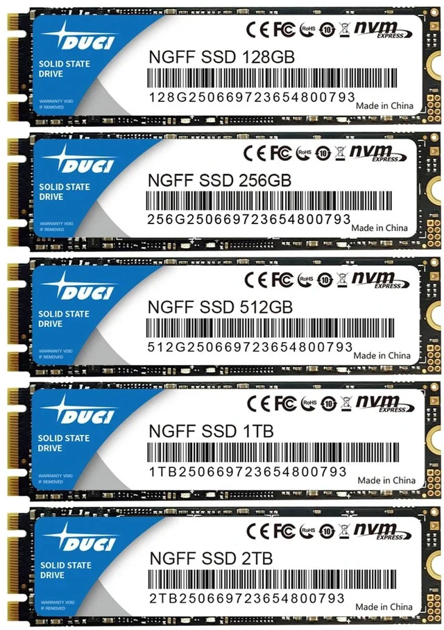 Alt view image 5 of 5 - DUCI universal internal SSD Solid State 256GB NGFF M.2, Notebook and PC laptop, SATA3.0 interface, Speeds Up to 504MB/s,for Gaming, Work
