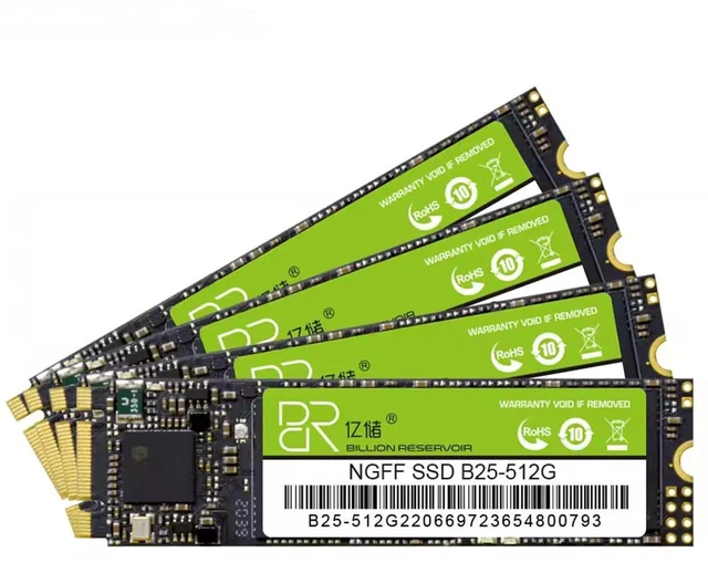 Alt view image 3 of 3 - DUCI 128GB NGFF M.2 universal internal SSD Solid State, Notebook and PC laptop, SATA3.0 interface, Speeds Up to 522MB/s,for Gaming, Work, Green