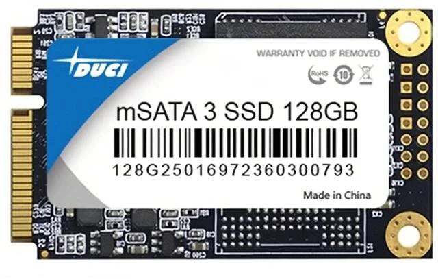 Main image of DUCI MSATA 128GB SSD, General Purpose SSD with speeds up to 270MB/s for Notebook and Desktop PCs for Gaming/Work, Black