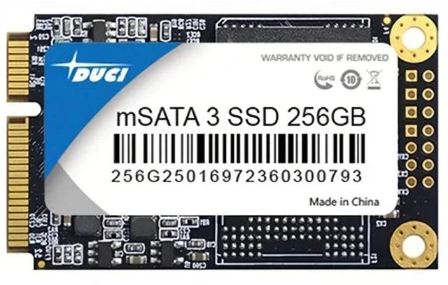 Main image of DUCI MSATA 256GB SSD, General Purpose SSD with speeds up to 270MB/s for Notebook and Desktop PCs for Gaming/Work, Black