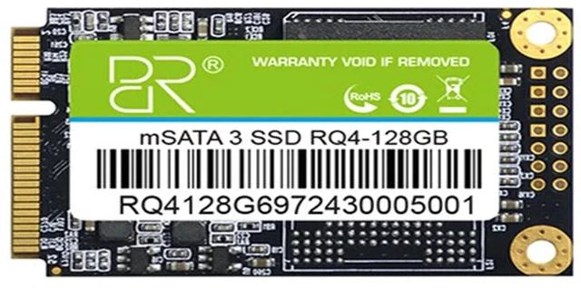 Main image of DUCI MSATA 128GB SSD, Universal SSD with speeds up to 512MB/s for Notebook and Desktop PCs for Gaming/Work, Green