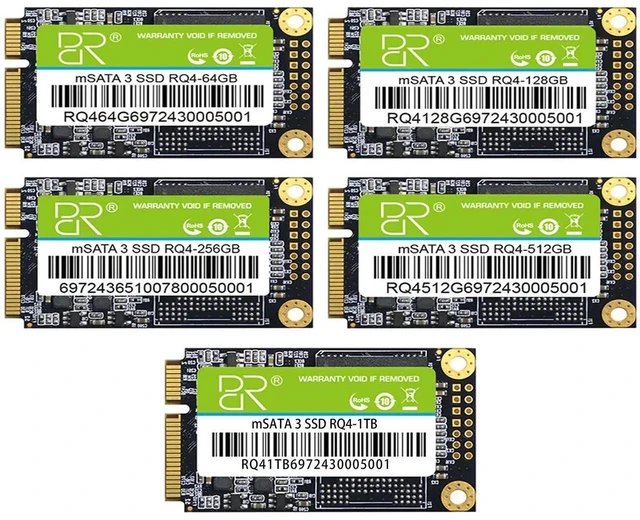 Alt view image 7 of 7 - DUCI MSATA 256GB SSD, General Purpose SSD with speeds up to 504MB/s for Notebook and Desktop PCs for Gaming/Work, Green
