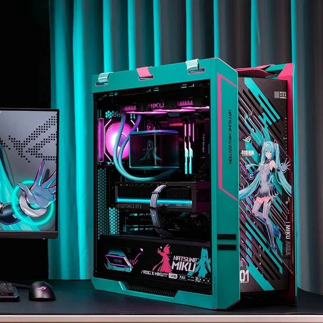 Alt view image 6 of 7 - ASUS ROG GX601S Helios Hatsune Miku Gaming Desktop PC, 9800X3D+5080+32G+1TB, R7 9800X3D, ASUS PRIME RTX 5080 O16G, 32GB (16G*2) DDR5, 1TB PCIE5.0 M.2 SSD, ASUS ROG-STRIX-1000P-GAMING