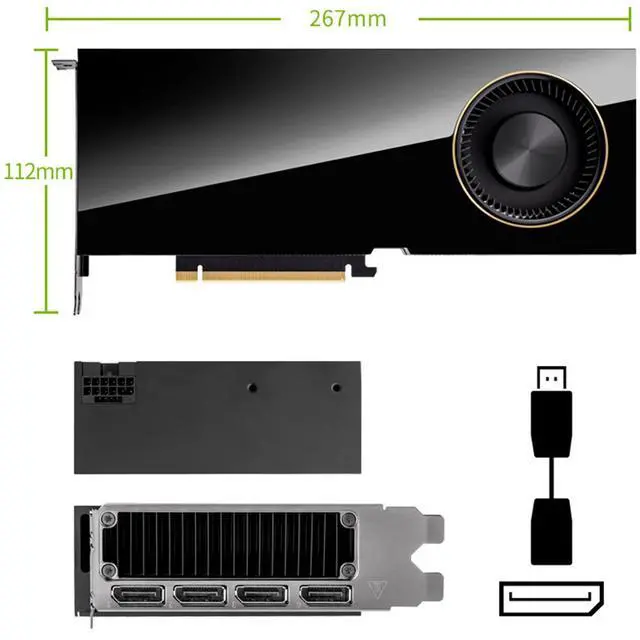 Alt view image 4 of 7 - NVIDIA RTX 5880 Ada 48GB Generation Graphics card, Industrial Package, GDDR6 ECC Memory, 384-bit, 960GB/s, PCle 4.0 x16, High-performance acceleration, AI computing, RTX 5880 Ada 48GB Video card