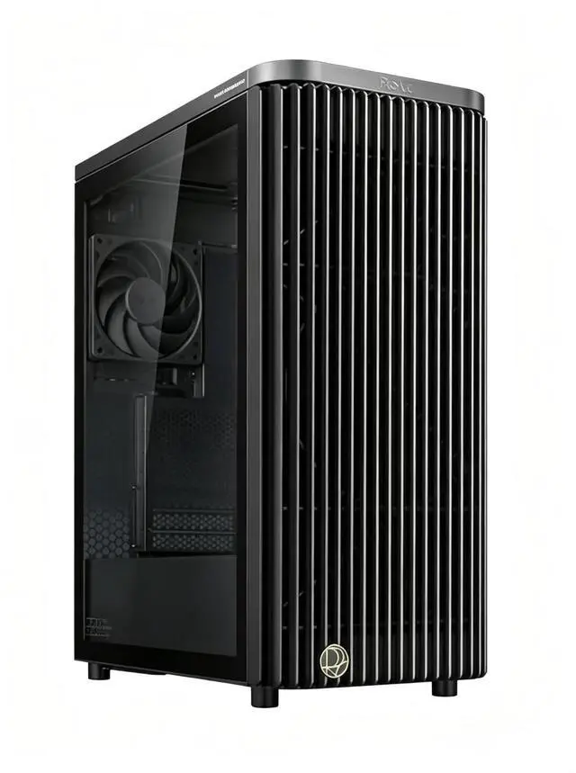 Alt view image 3 of 6 - ASUS ProArt PA401 Wood Edition Mid-Tower Case, supports ATX, M-ATX, and Mini-ITX motherboards, comes standard with two 160mm custom fans, and features a latch on the left side panel