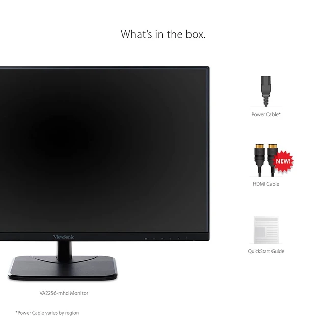 Alt view image 5 of 5 - VA2256-MHD 22 Inch Frameless 1080p IPS Computer Monitor Home Office or Classroom With Frameless Screen, Flicker-Free Viewing, Blue Light Filter, VESA Mount, HDMI DisplayPort